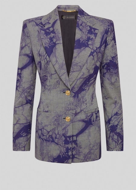 Blazer Versace Tie-Dye Houndstooth Dama | LBPDTHO-50